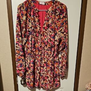 Pink Lily Floral Jumpsuit